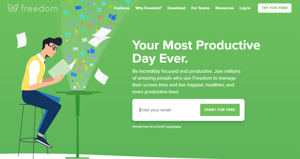 Freedom: Your most productive day ever.