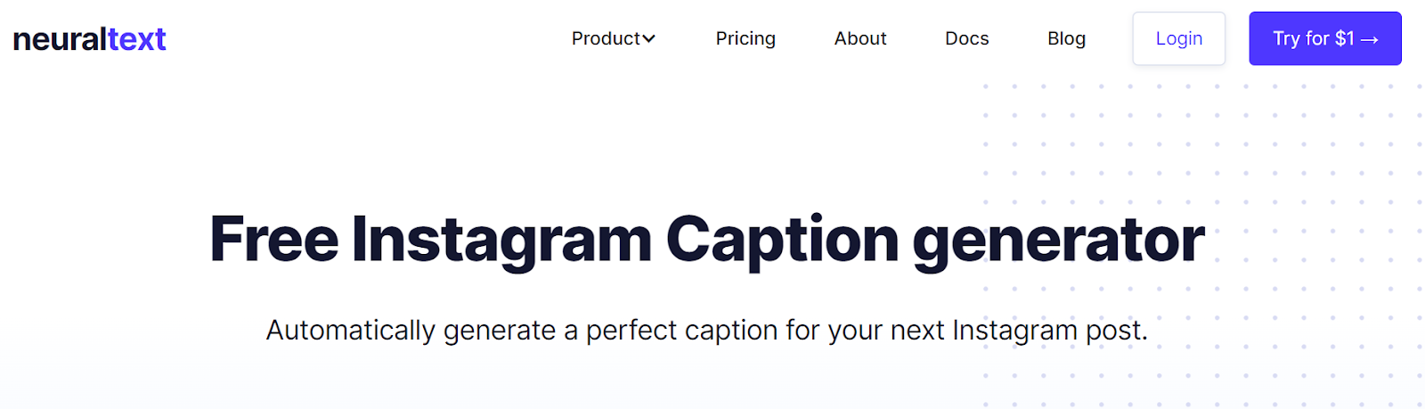 NeuralText's AI Instagram Caption Generator