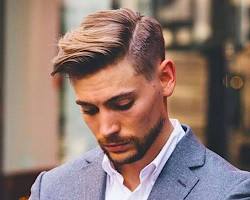 Image of Sleek Side Part haircut men's 2024