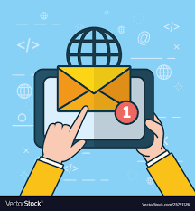 Send email related Royalty Free Vector Image - VectorStock