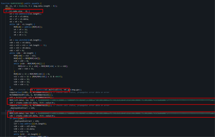 Scammer’s technique entails verifying the existence of a contract