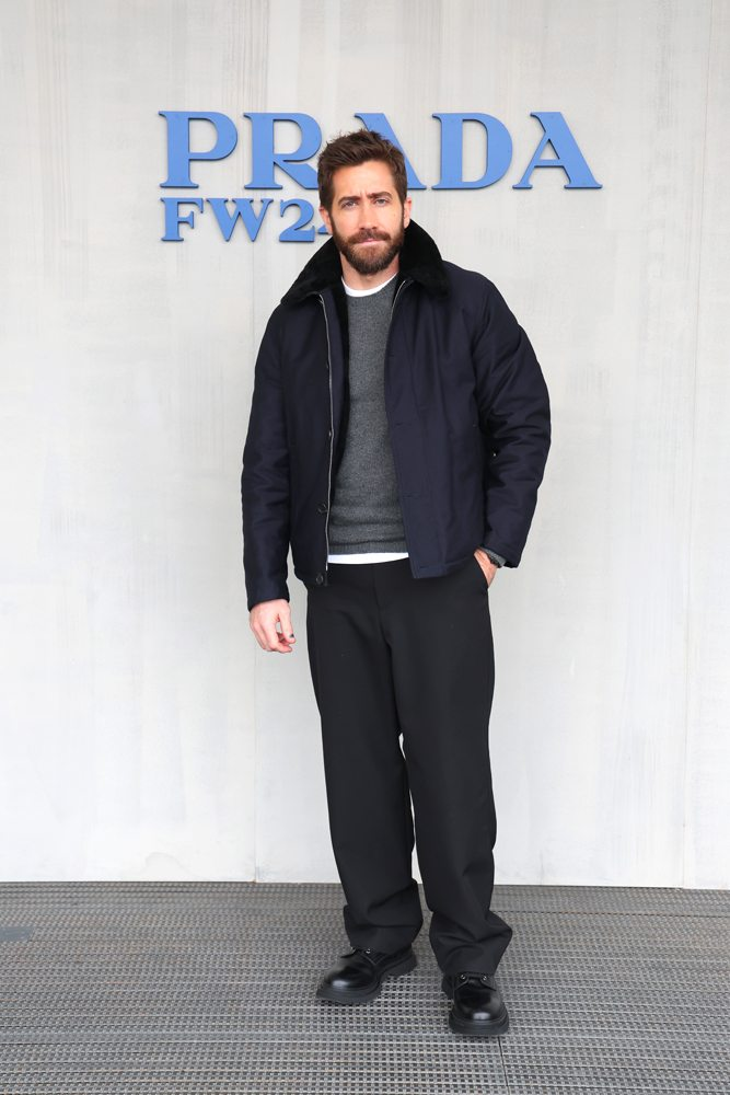 Picture showing Jake Gyllenhaull dressed comfortably for the Milan Fashion Week Men’s FW24