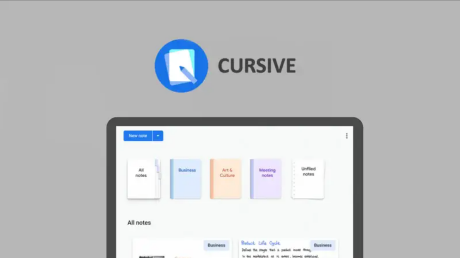 Cursive note-taking app for chromebook