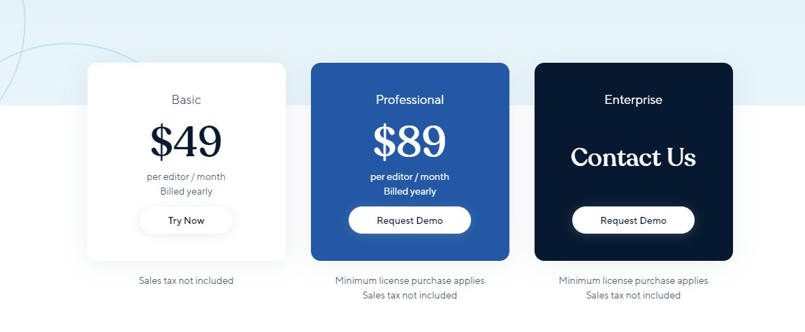 Productplan's pricing.
