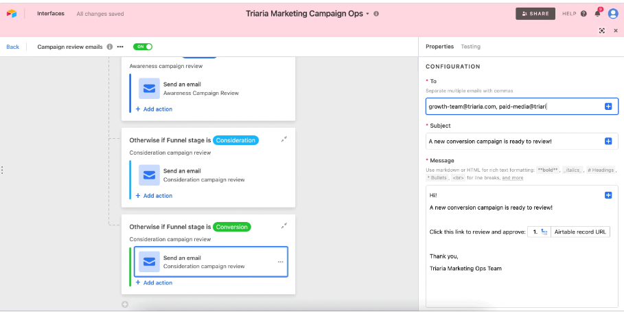 Workflow Automation Capabilities for Airtable