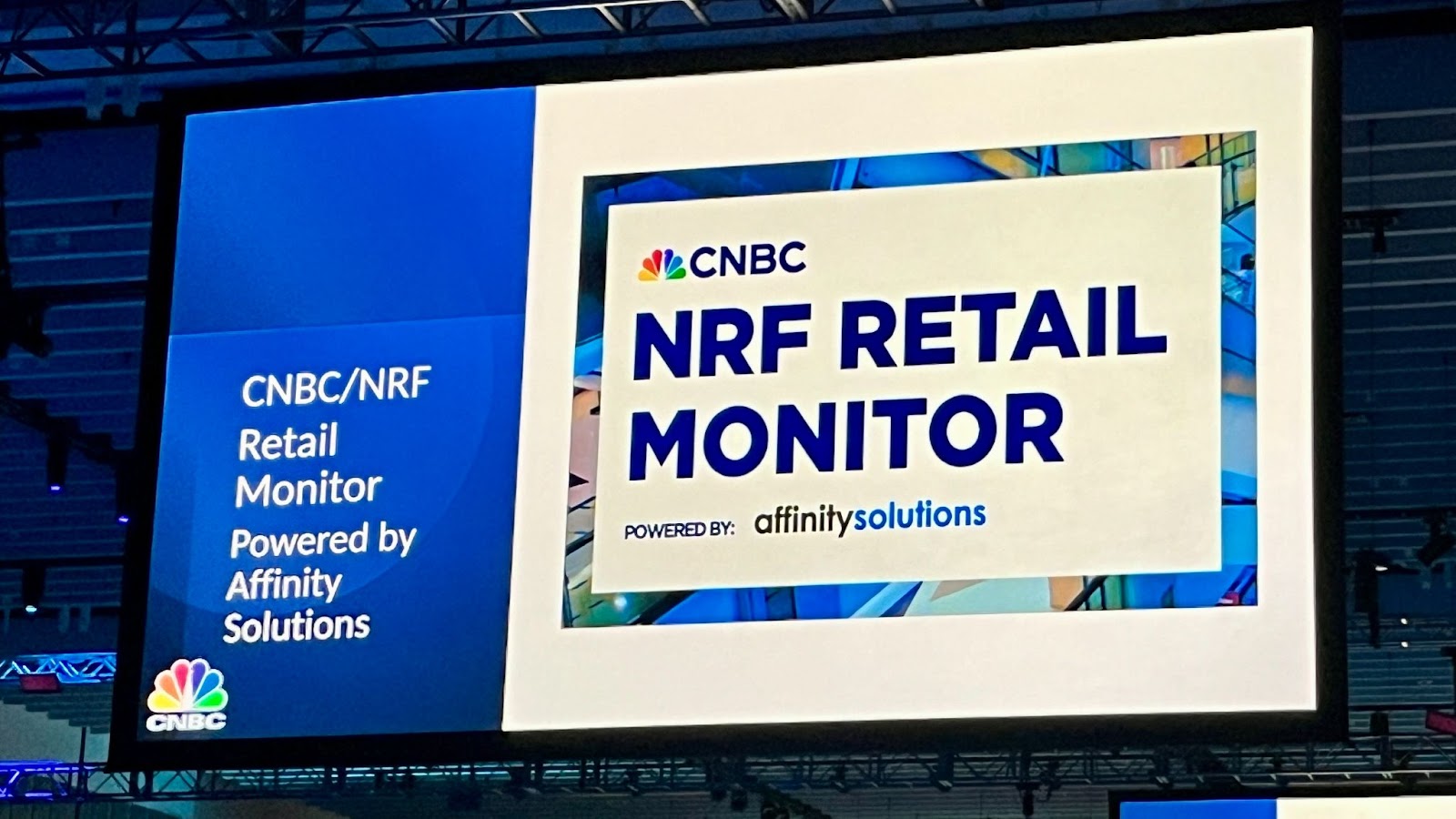 Liesman concluded his session by introducing the CNBC/NRF Retail Monitor, powered by Affinity Solutions, as a valuable tool for forecasting.