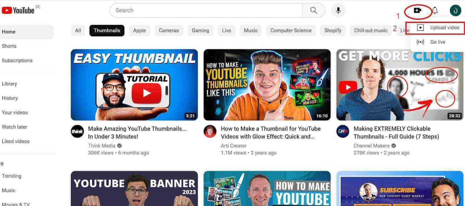 Add a Custom YouTube Thumbnail (Step 1)