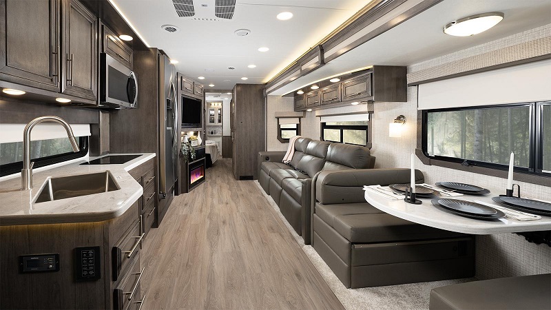 2024 best Class A motorhomes for full-timers Jayco Precept Prestige 36U interior