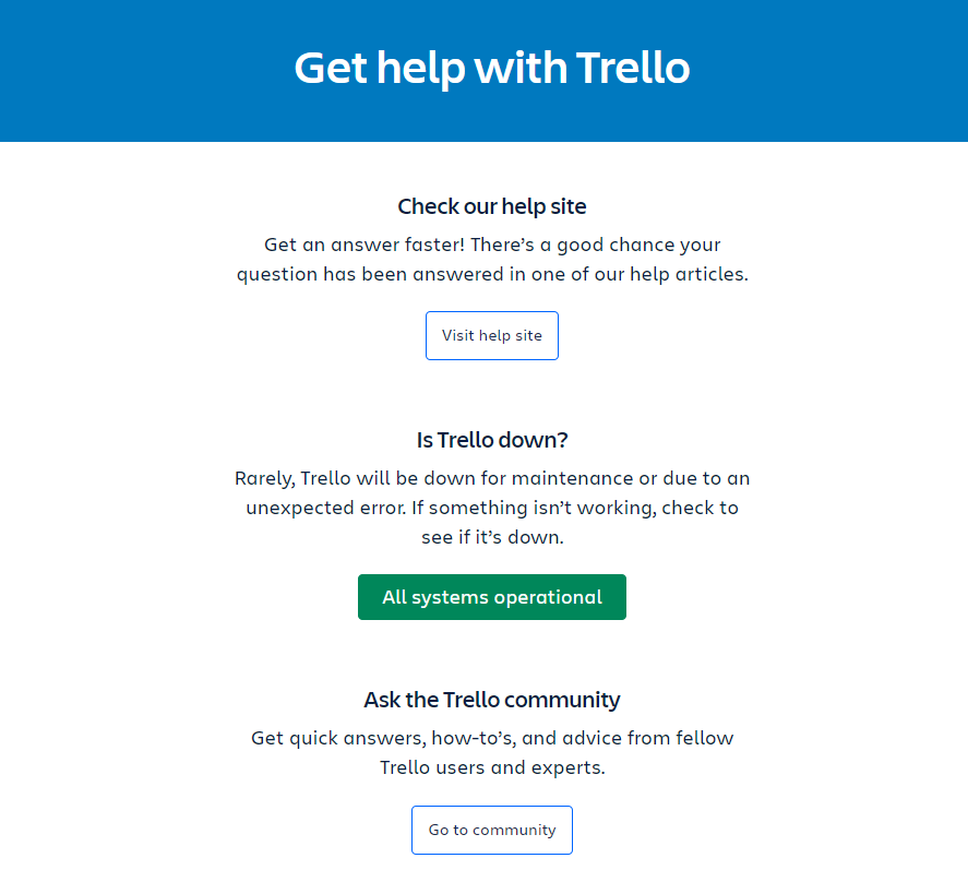 Get help with Trello