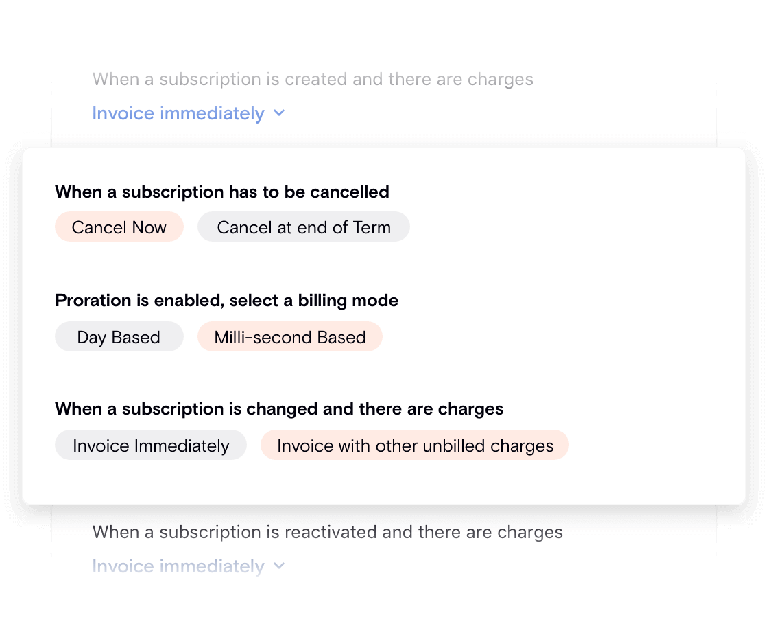 Chargebee's invoicing interface