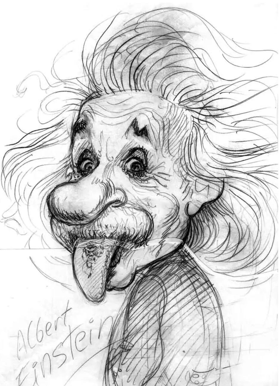 Карикатурный портрет Эйнштейн. Дружеский шарж Эйнштейн Эйнштейн. Сатирический образ. Рисунок сатирического образа литературного героя