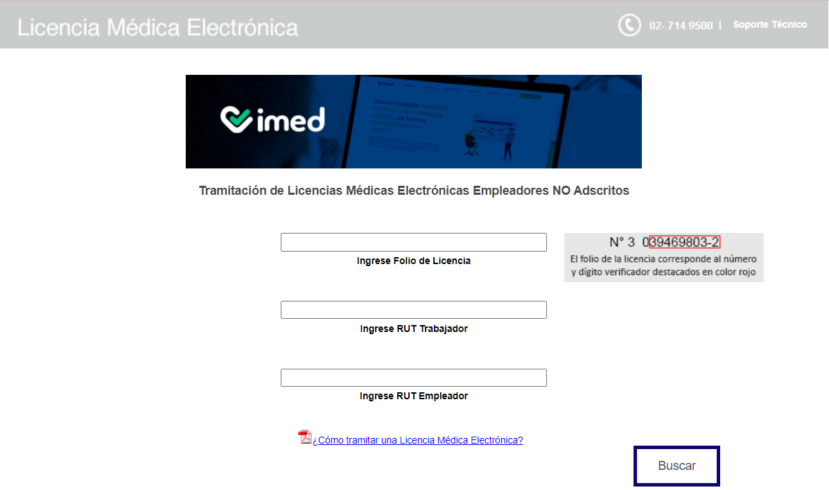 home para tramitar la licencia médica mixta en el portal de imed