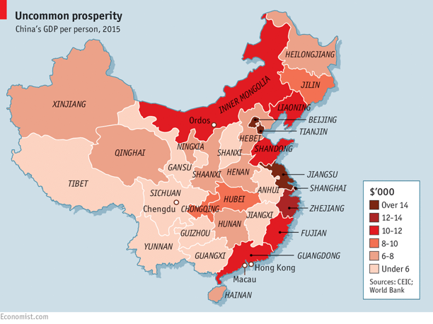 A map of china with different colored areas

Description automatically generated