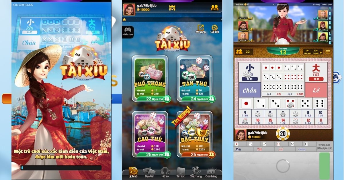 Game tài xỉu tại sảnh KING MIDAS