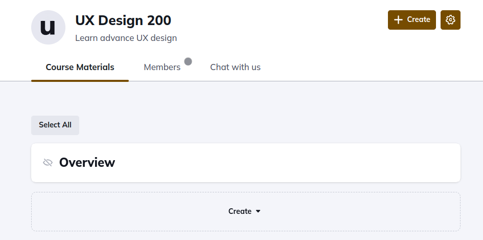 content-only course builder