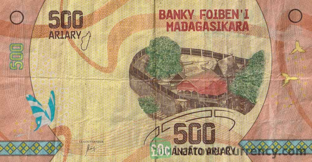 500 Malagasy Ariary banknote.