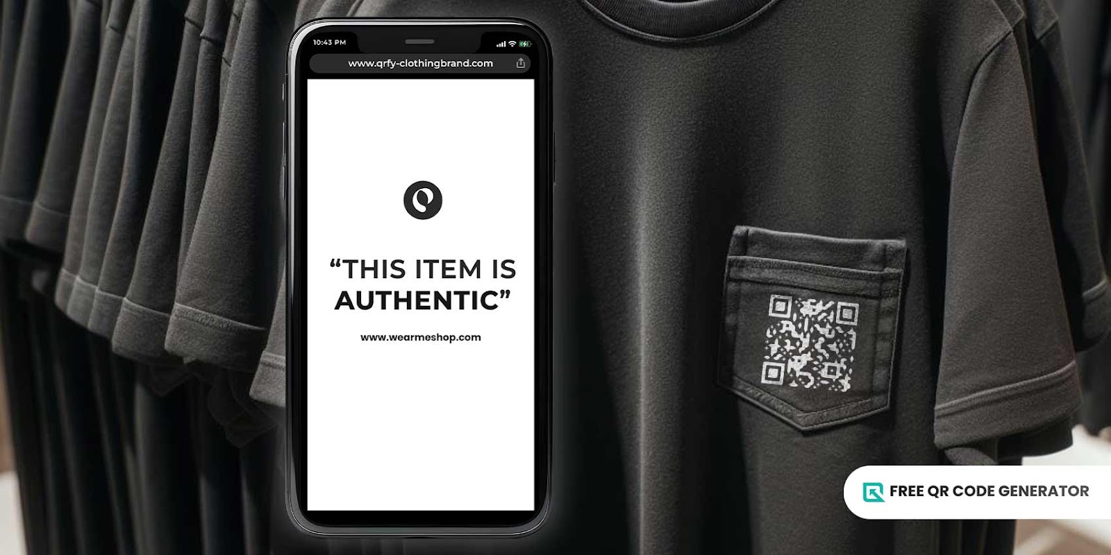Clothing QR code for authentication