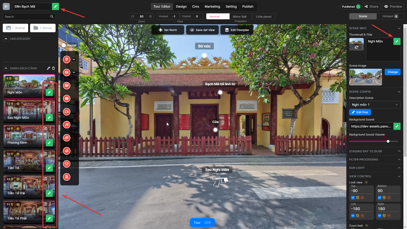 Multi-language virtual tour