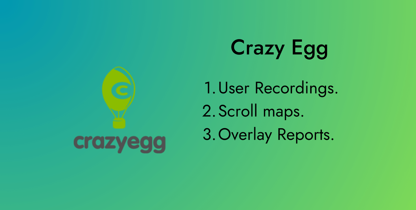 Features of Crazy Egg (Top CRO Tools)