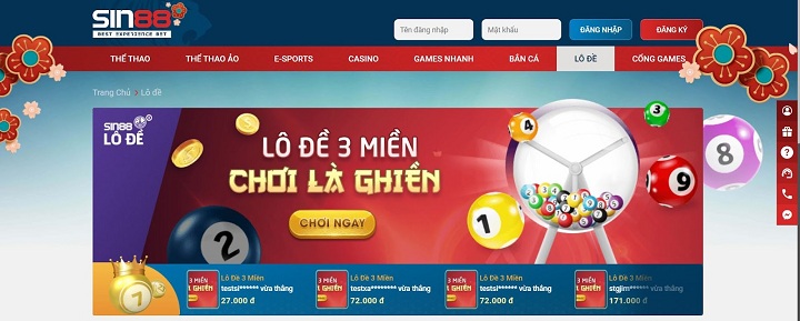 Lô đề online và cách cá cược lô đề online trúng phóc tại nhà cái Sin88