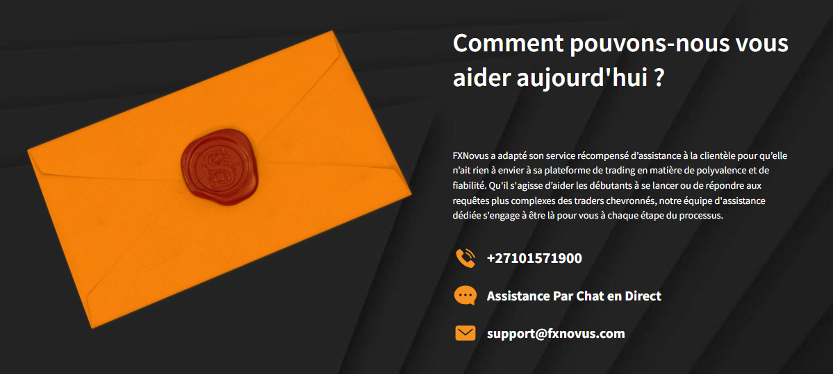 Page de Contact FXNovus