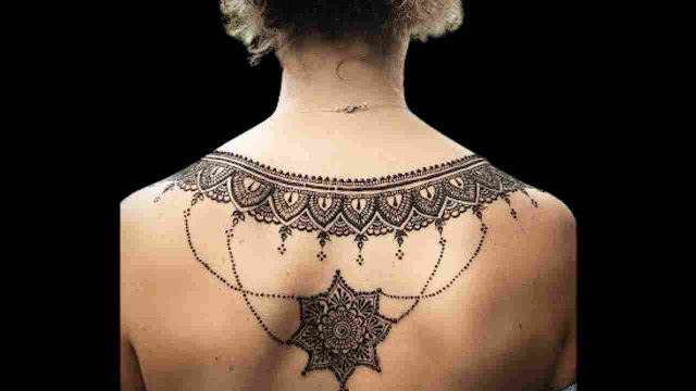 full body chest mehndi design