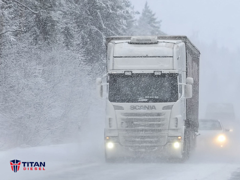 scania in snow