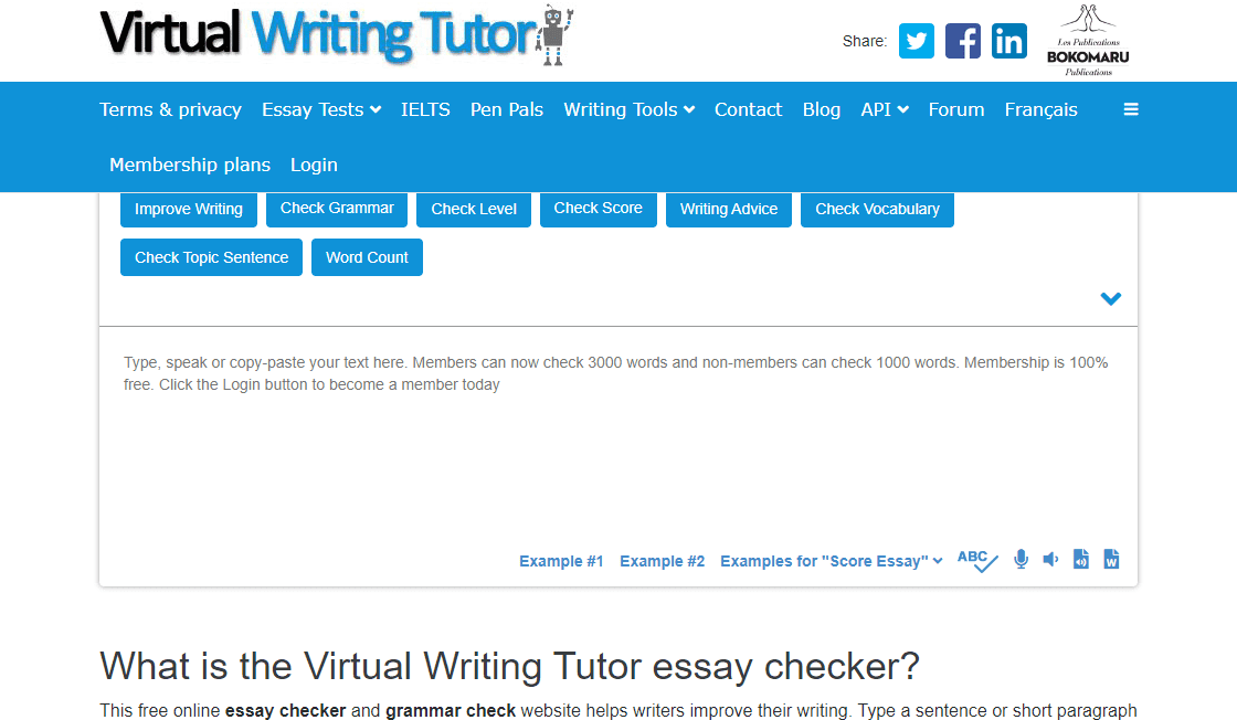 virtual writing tutor - kiểm tra ngữ pháp tiếng Anh
