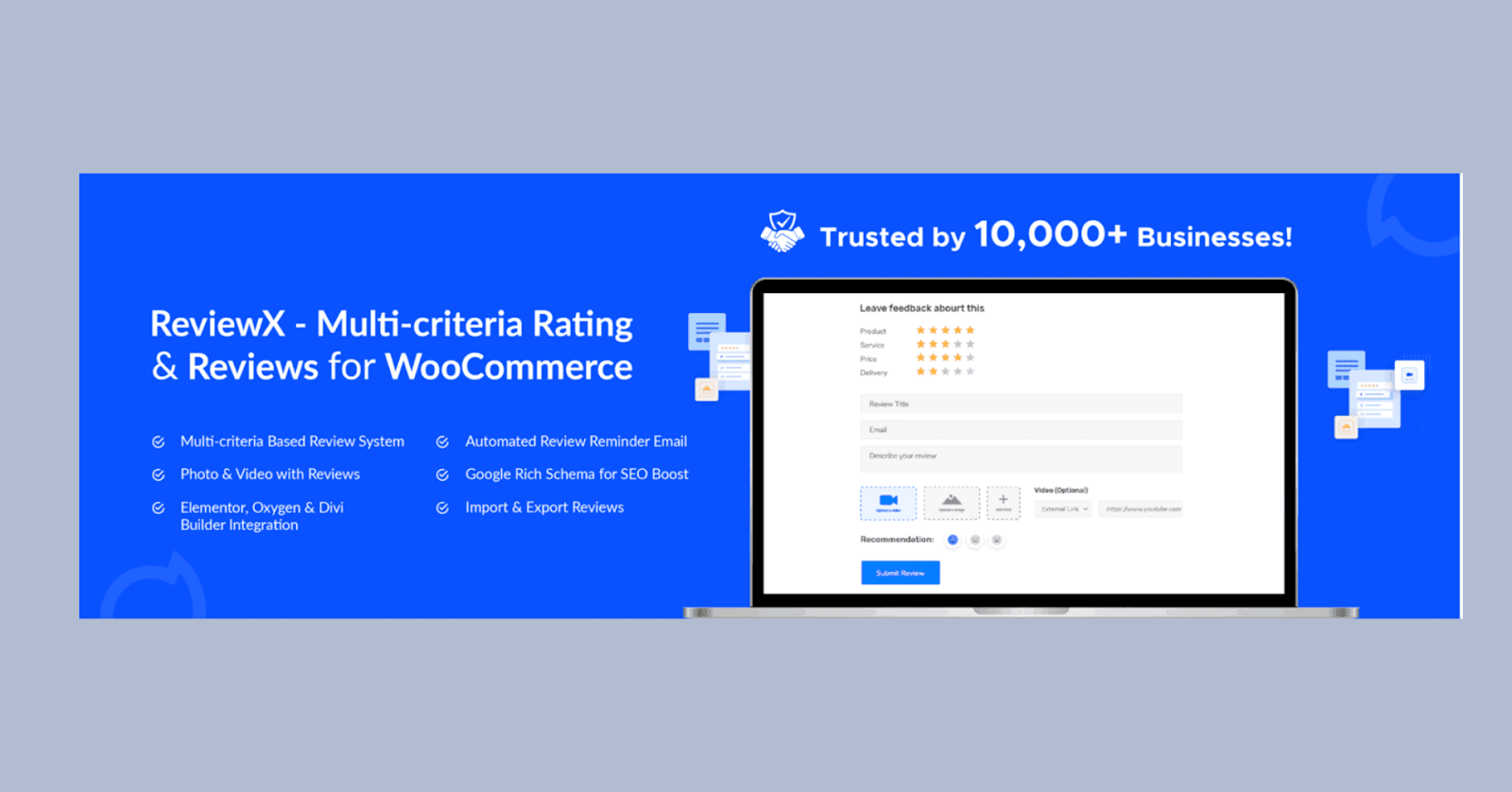 ReviewX: WooCommerce product review plugins