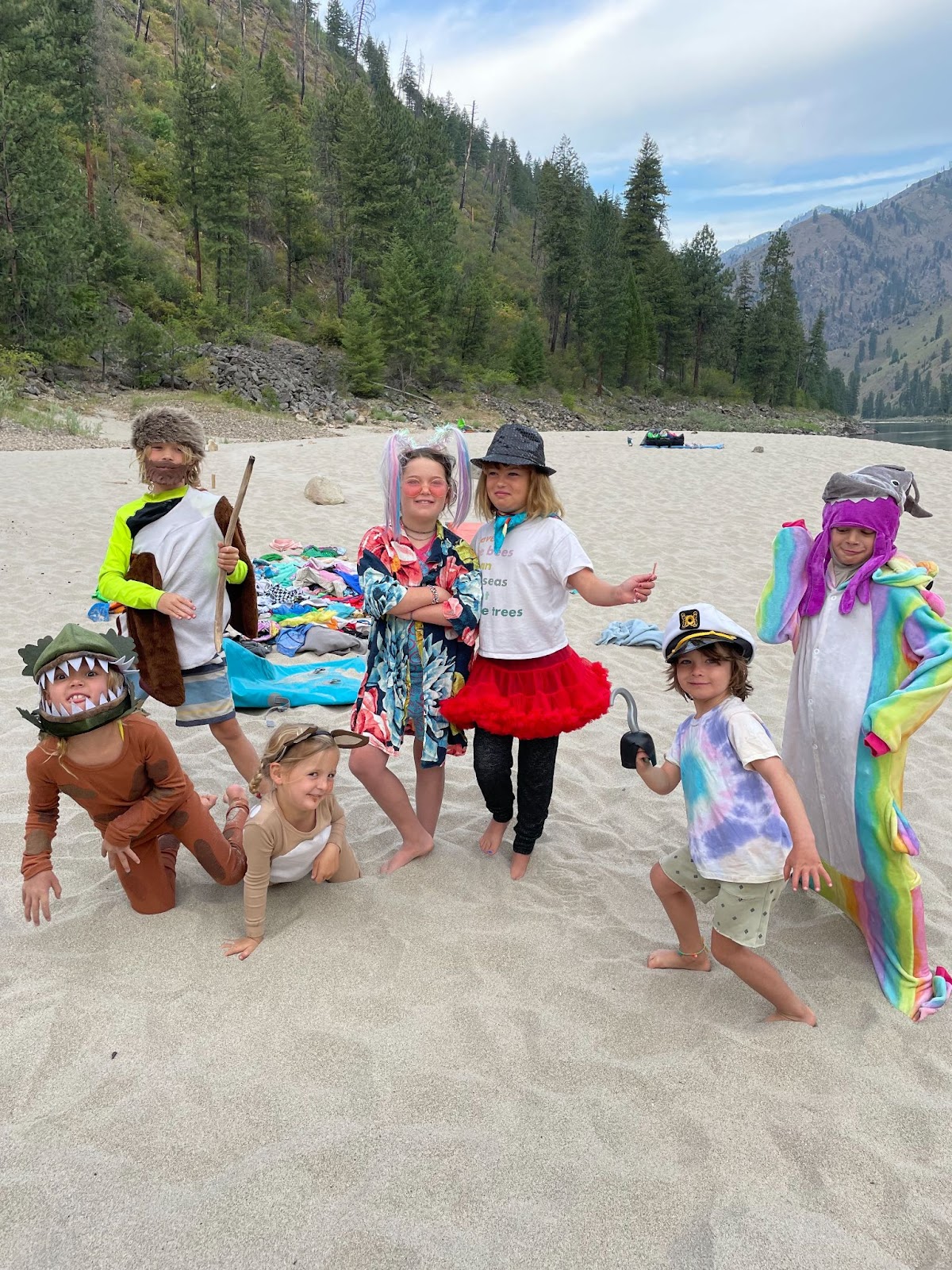 Photo of Mr. Abrahams family having fun at the beach over summer break.