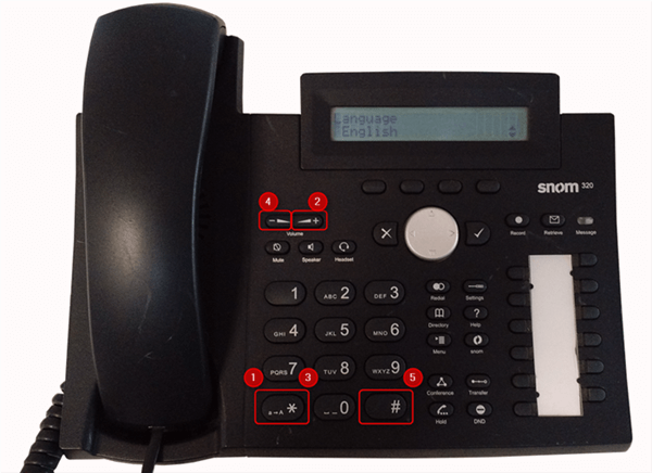Zurücksetzen eines snom-Telefons der 300er-Reihe