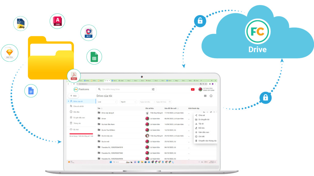 Quản lý hồ sơ dự án xây dựng hiệu quả với FastCons Drive