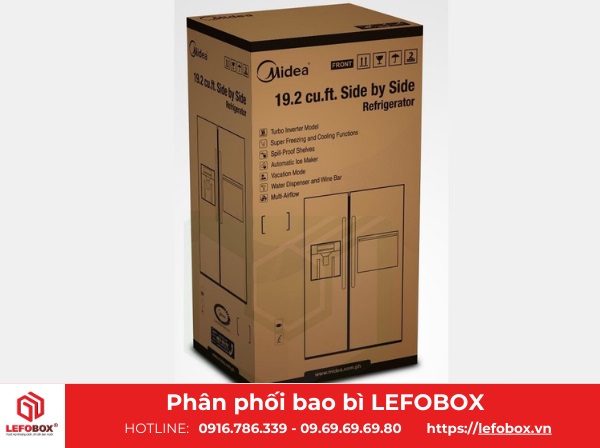 Thùng carton cũ lớn đựng tủ lạnh