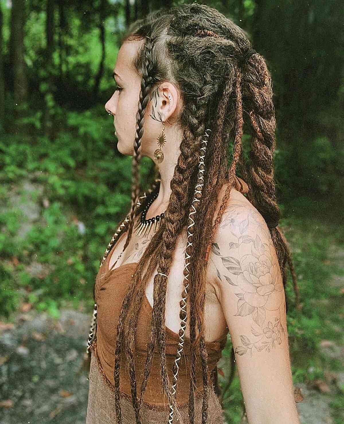 picture of lady with dreads and braids