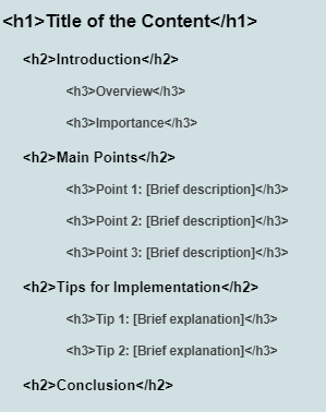 Nested subheadings