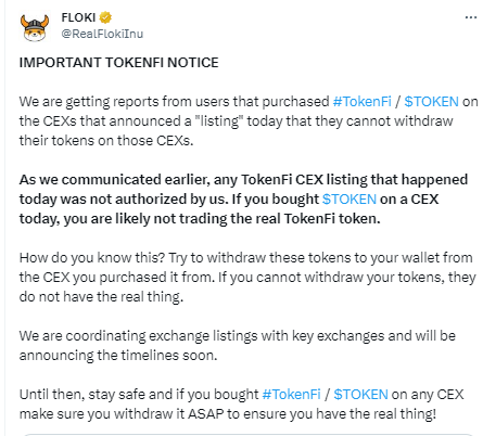 Floki Inu Reacts To Token Delisting On Bitget Exchange