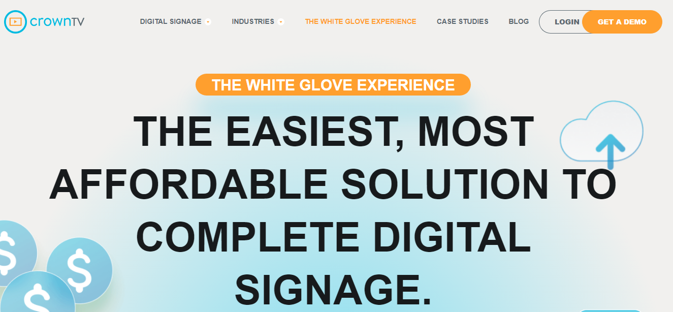 CrownTV White Glove Experience Page