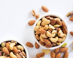 Almonds, cashews, pistachios, and walnuts