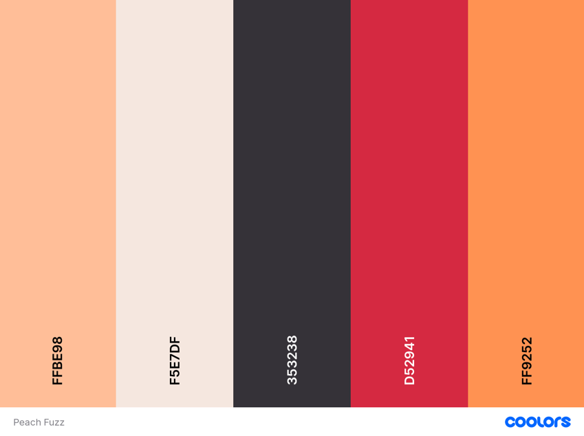 Color Palette with Peach Fuzz