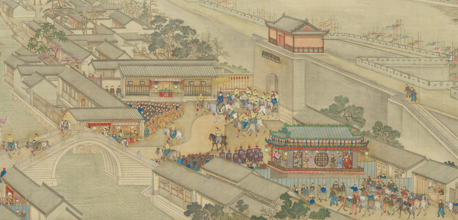 Xu Yang | The Qianlong Emperor's Southern Inspection Tour, Scroll Six:  Entering Suzhou along the Grand Canal | China | Qing dynasty (1644–1911) |  The Metropolitan Museum of Art