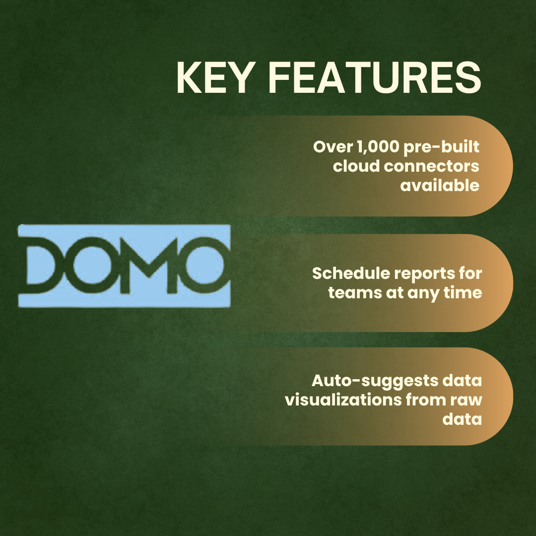 DOMO Customizable applications for efficiency and scalability key features