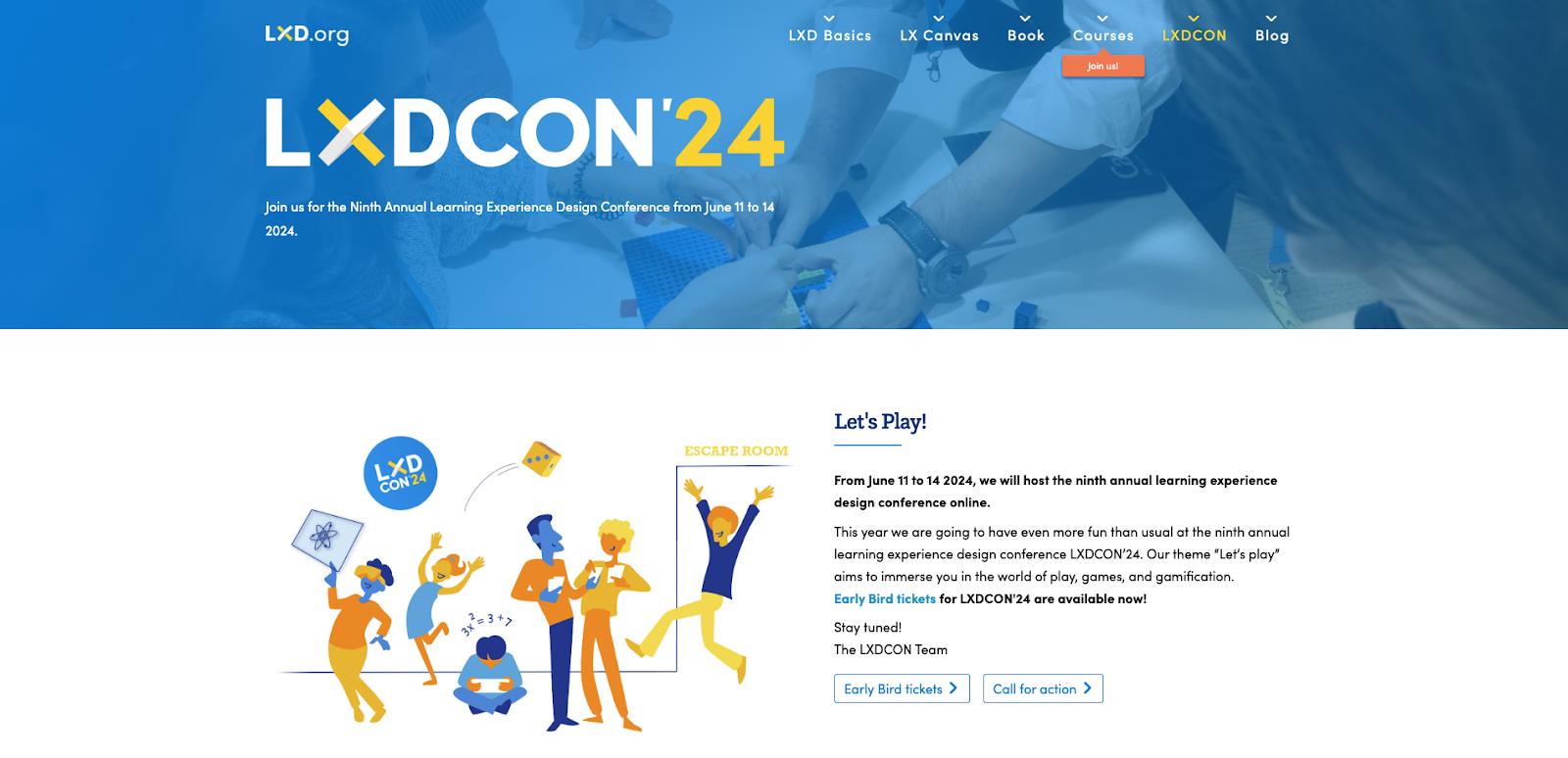 LXDCON'24 is a fun instructional design conference aimed at professionals interested in incorporating games into learning design. 