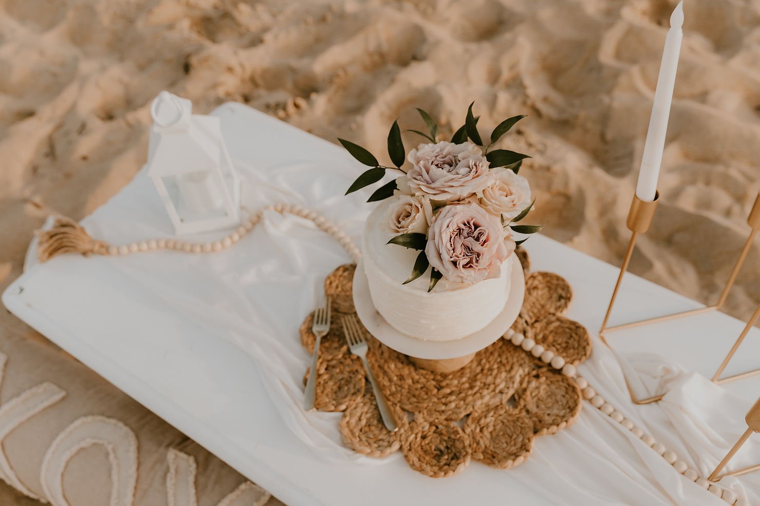 Intimate wedding and elopement cake by Wildflower Confectionery in Virginia Beach Virginia 