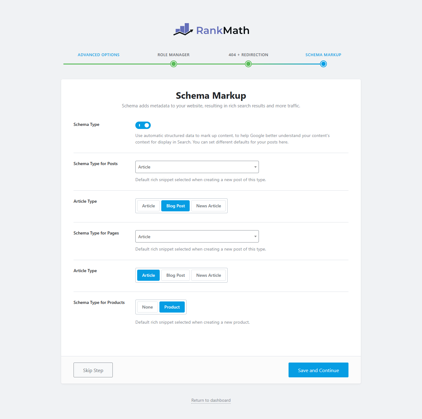 RankMatch schema