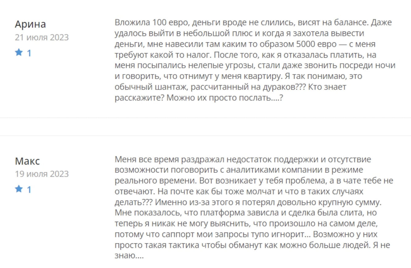 SwithyTrade: отзывы клиентов о работе компании в 2023 году