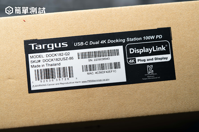 我找到了！MacBook 蘋果電腦多螢幕解決方案 - DisplayLink 協定 Targus DOCK182 擴充埠開箱評測