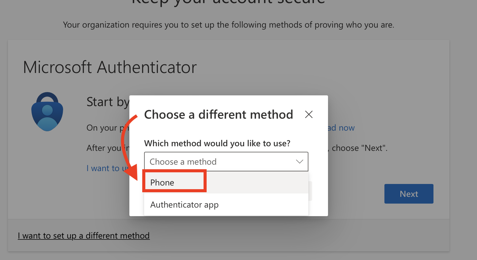 Mfa microsoft outlook pasd help desk