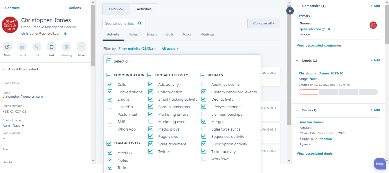 HubSpot Hacks Filter Out Undesired Activities In Object Records
