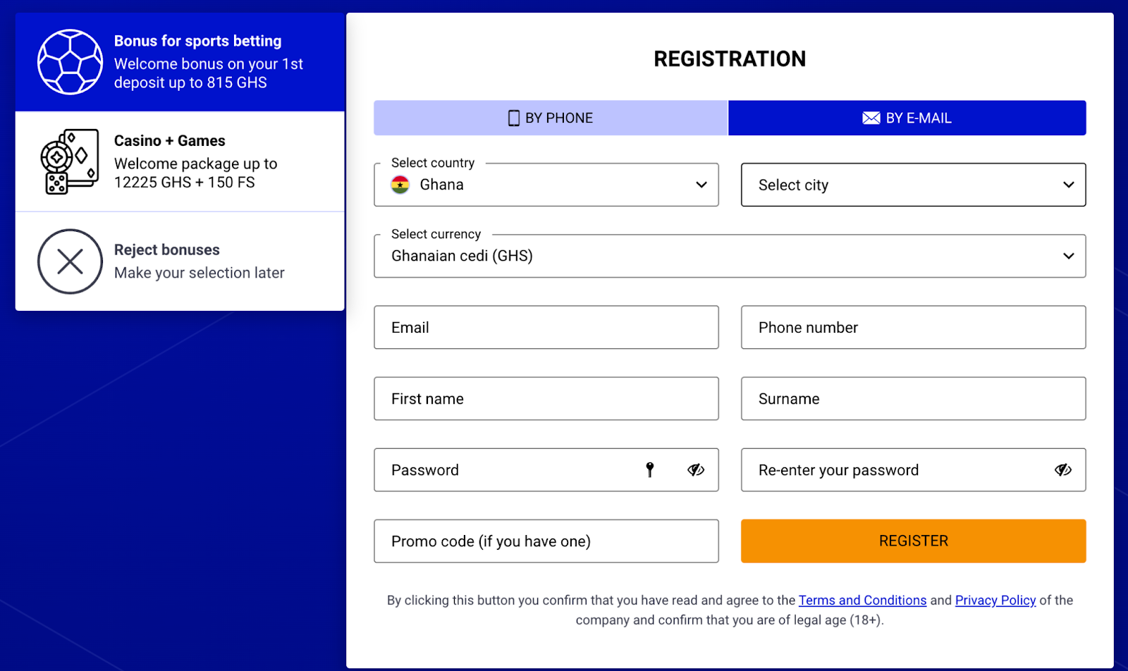 Registration Via Email