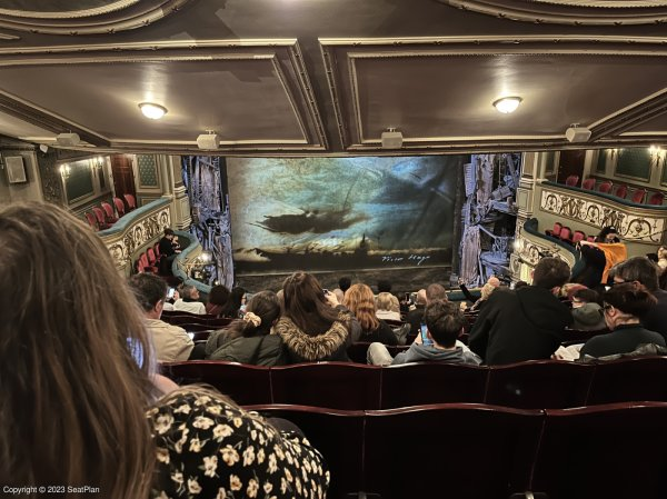 View from seat Dress Circle L20 at Sondheim Theatre in London for Les Miserables